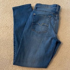 NWOT 7 FOR ALL MANKIND Josefina Skinny Boyfriend Stretchable Jeans Size 24